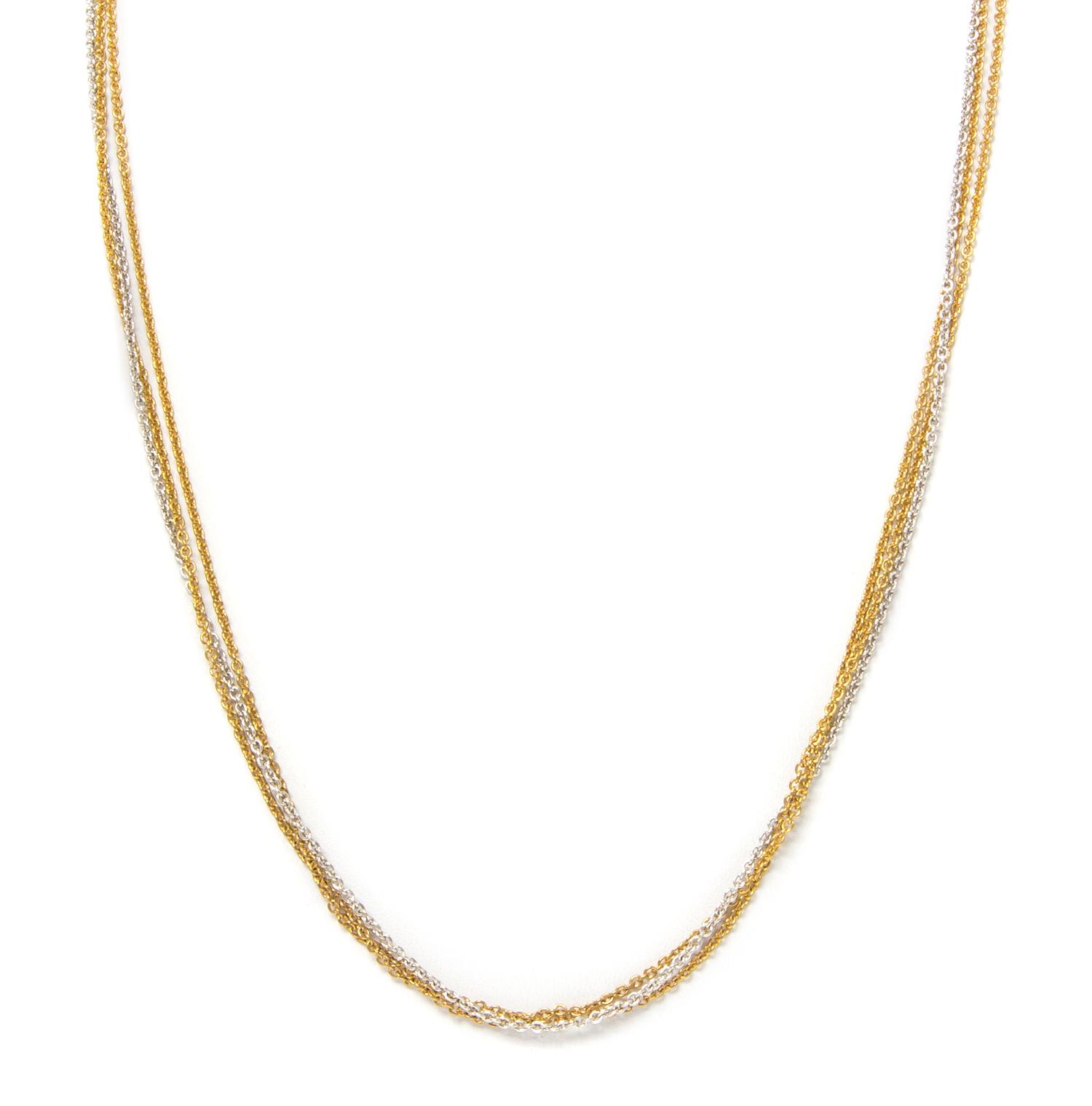 A Yellow and White Gold Multi Chain Necklace, Al Zain, 9.60 dwts.
