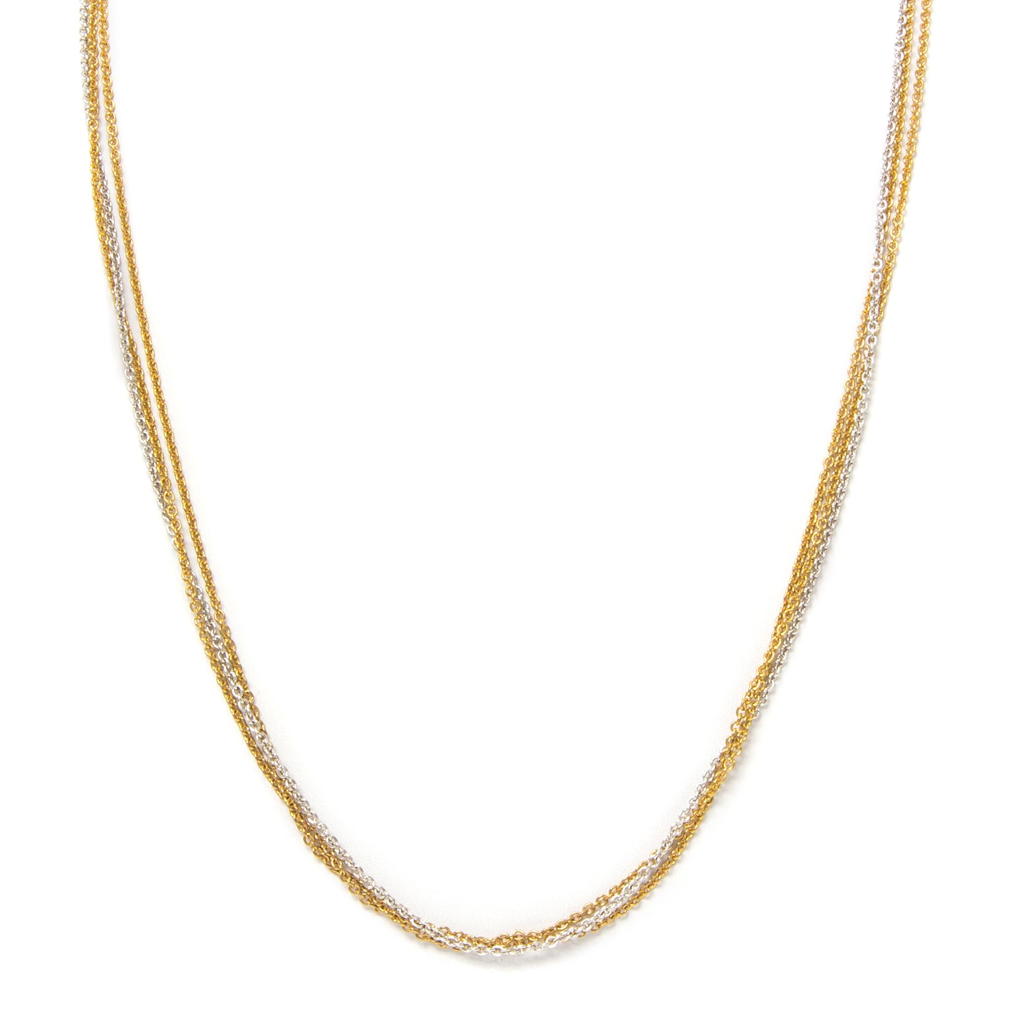 A Yellow and White Gold Multi Chain Necklace, Al Zain, 9.60 dwts.