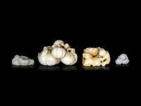 Four Chinese Jade Carvings of Boys