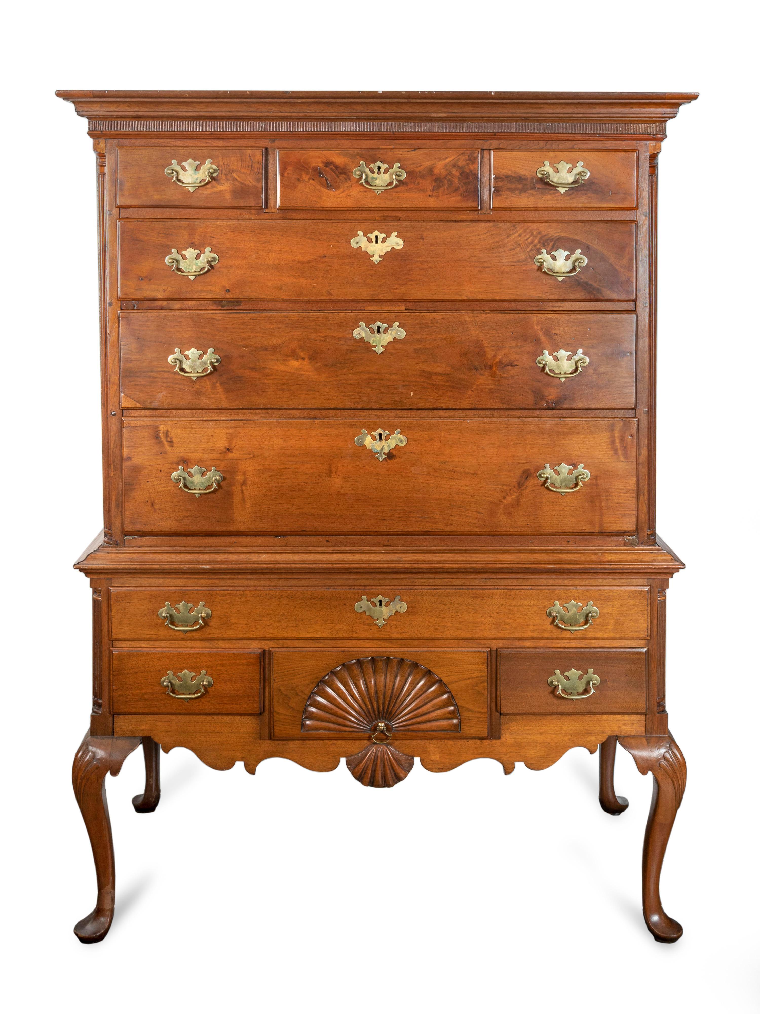 A Chippendale Walnut Highboy — PENNSYLVANIA, CIRCA 1770