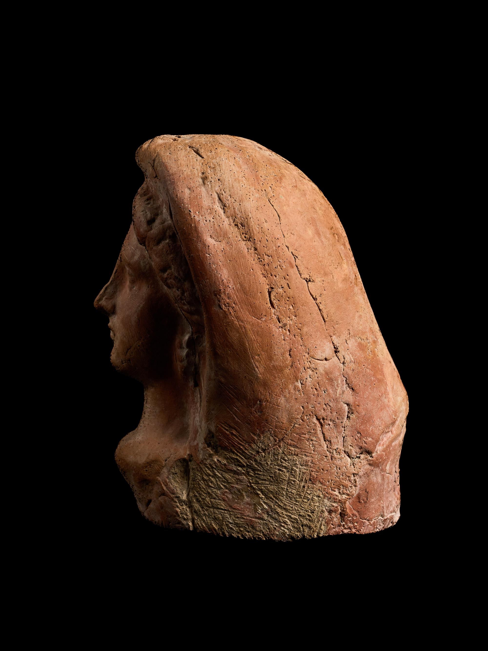 An Etruscan Terracotta Votive Head of a Woman