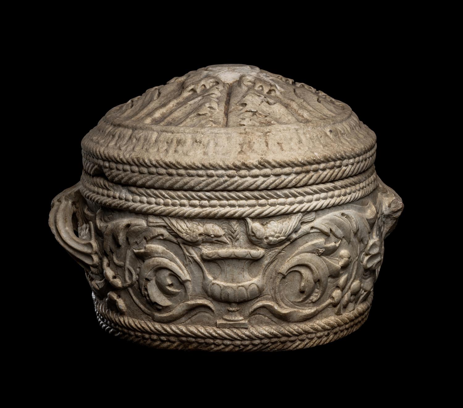 A Roman Marble Cinerarium
