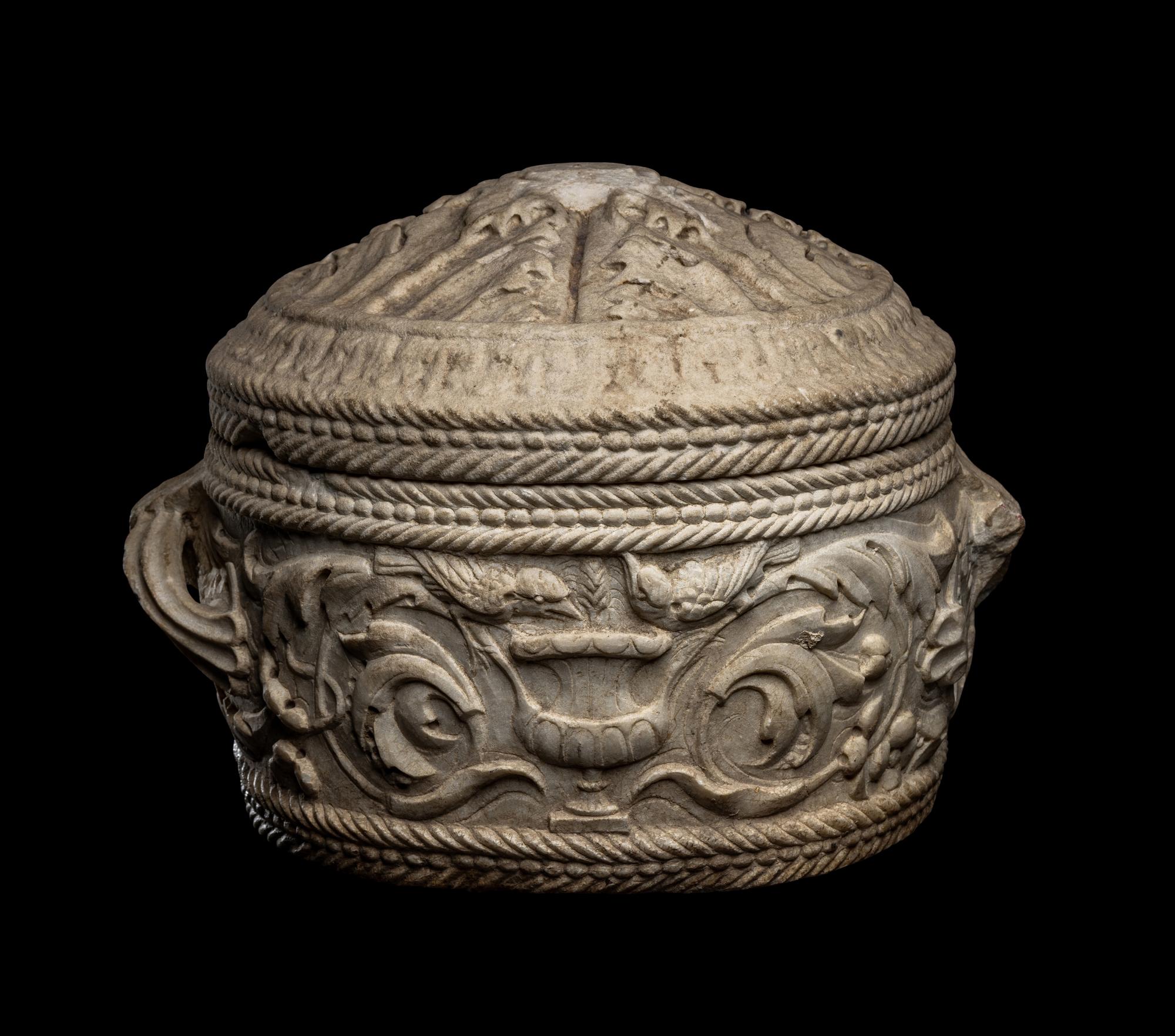 A Roman Marble Cinerarium