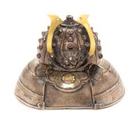 A Silver Helmet-Form Incense Burner Height 2 1/2 inches.