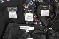 Five Designer Items: One Chanel Scarf, Three Chanel Skirts, One Carolina Herrera Skirt, 2000-2010s