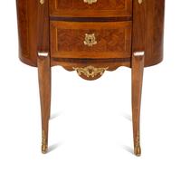 A Louis XVI Style Brass Mounted Parquetry Chiffonier