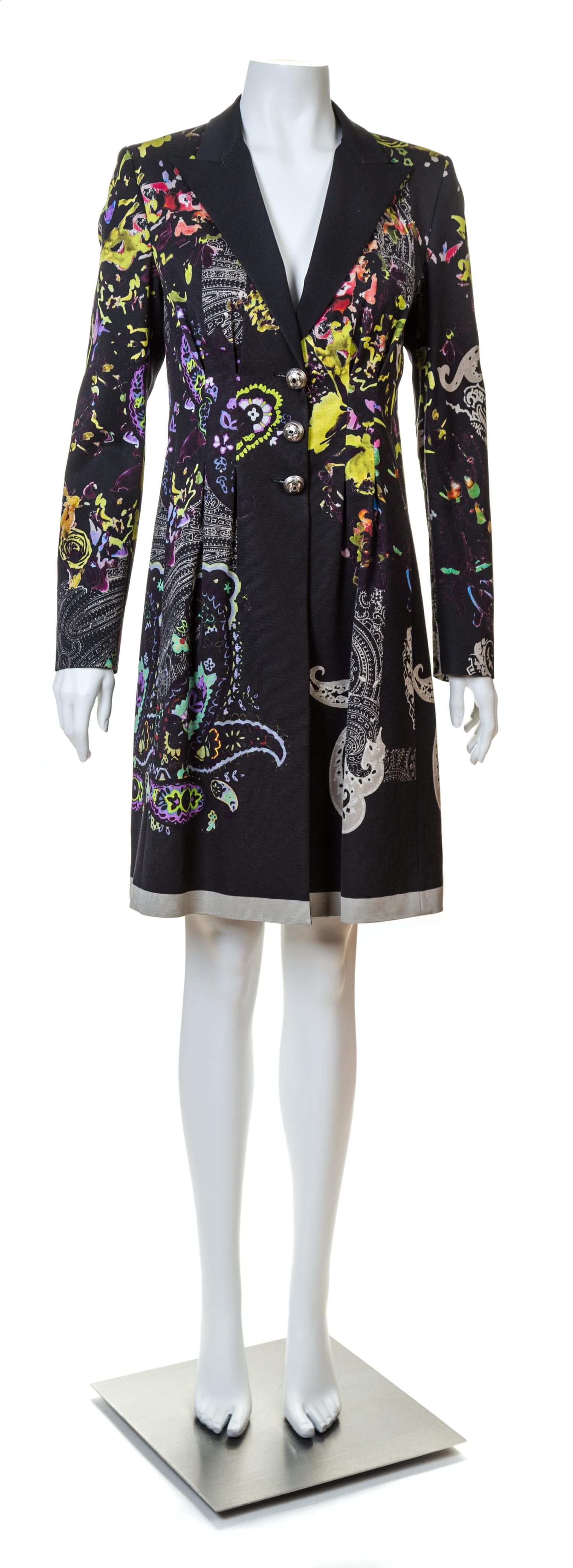 An Etro Multicolor Coat, Size 44.