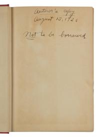 LOCKE, Gladys Edson (1887-1945), his copy. The Scarlet Macaw . Boston: L.C. Page & Company, 1923.