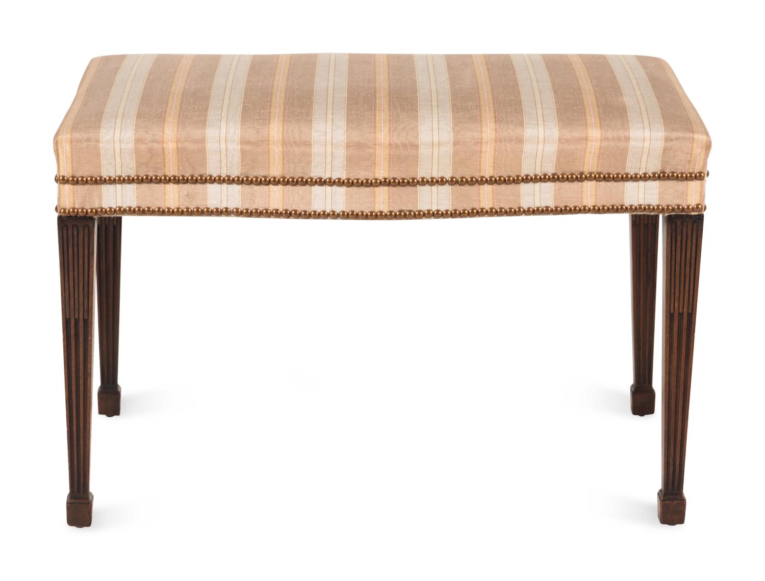 A George III Mahogany Hall Bench
