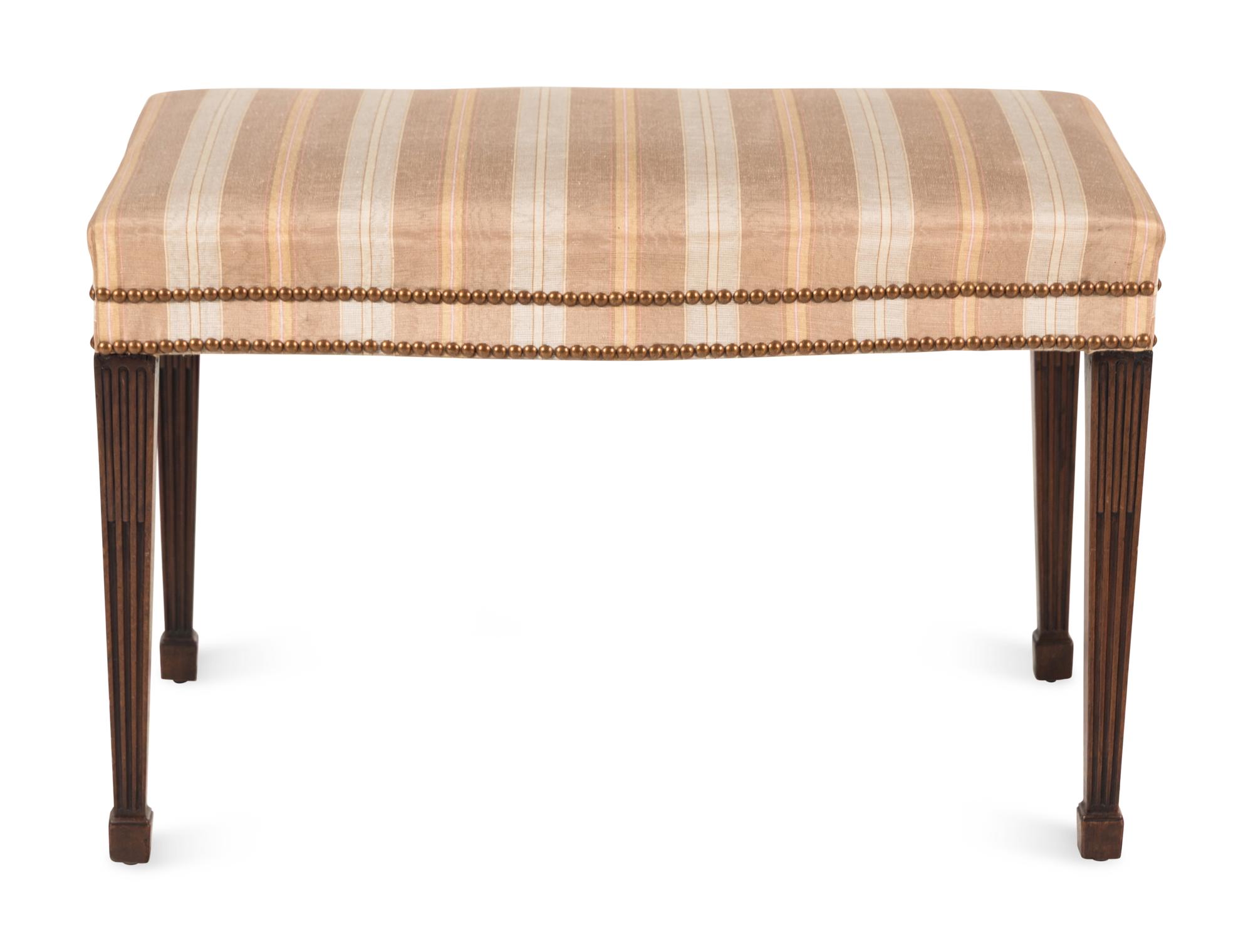 A George III Mahogany Hall Bench