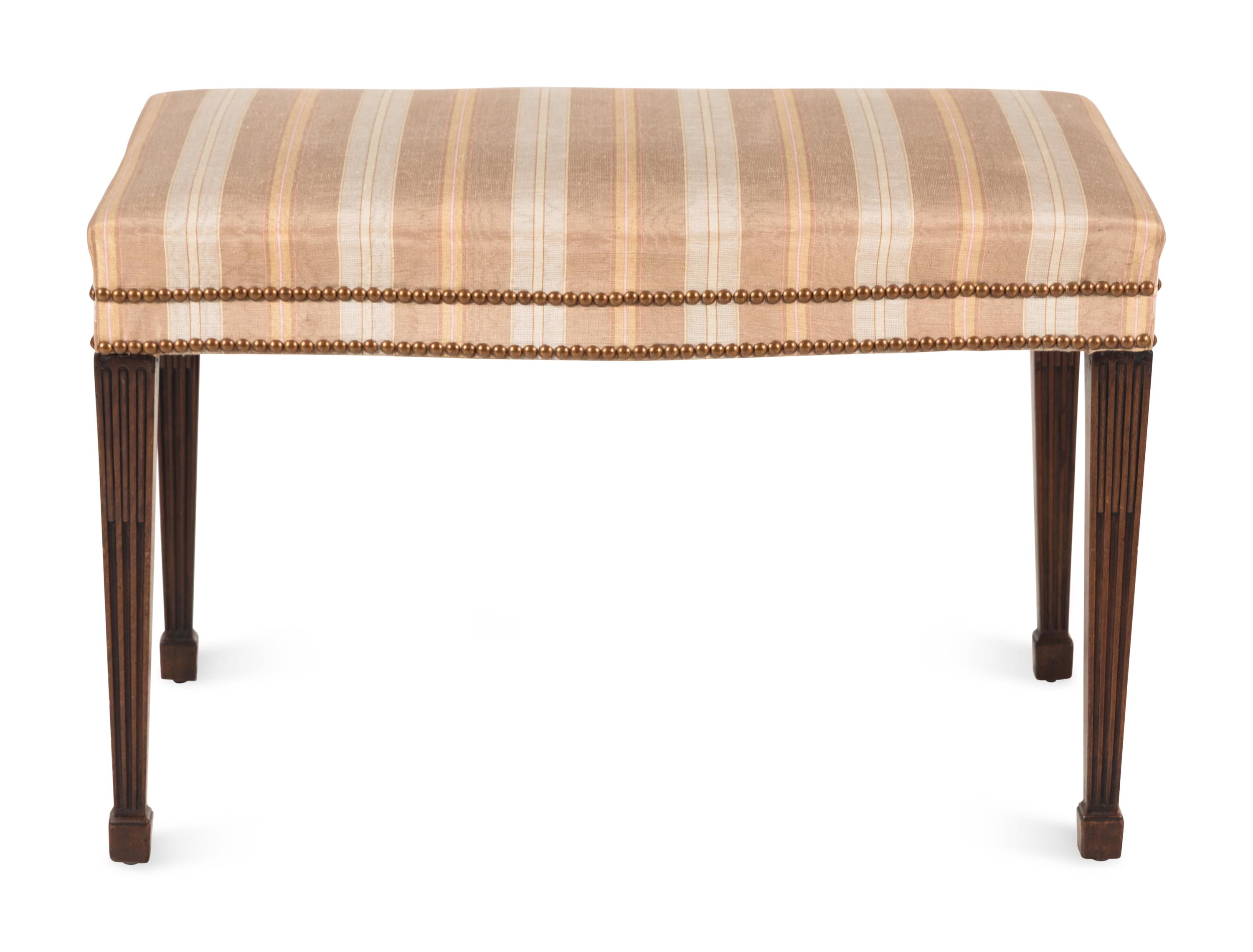 A George III Mahogany Hall Bench