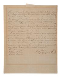 [ENSLAVEMENT]. Scarce Choctaw Nation slave bill of sale for "a certain negro man named Ingmon." Choctaw Nation, [Indian Territory], 12 March 1855.