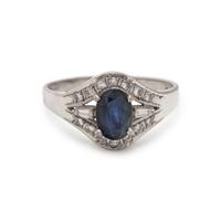 SAPPHIRE AND DIAMOND RING