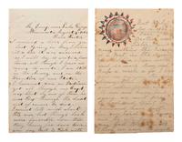 [INDIAN WARS]. CURIAL, Nathan W. (1822-1897). Letter archive of Nathan W. Curial, Co. A, 8th Minnesota Regiment, featuring content related to the Dakota War of 1862.