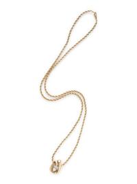 YELLOW GOLD AND DIAMOND PENDANT NECKLACE