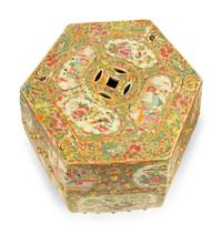 Two Chinese Rose Medallion Porcelain Garden Seats