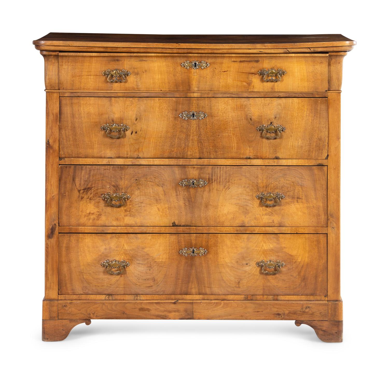 A French Walnut Secretary Chest of Drawers