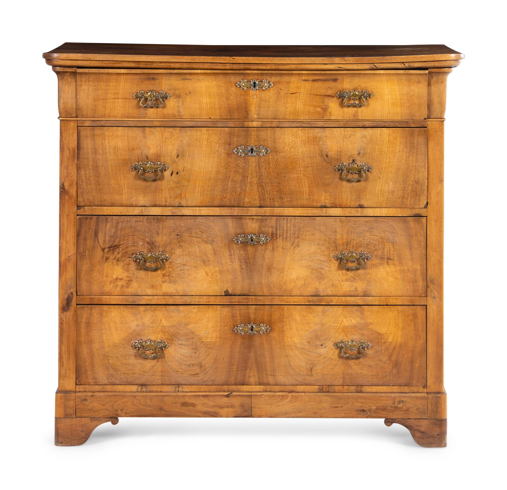 A French Walnut Secretary Chest of Drawers