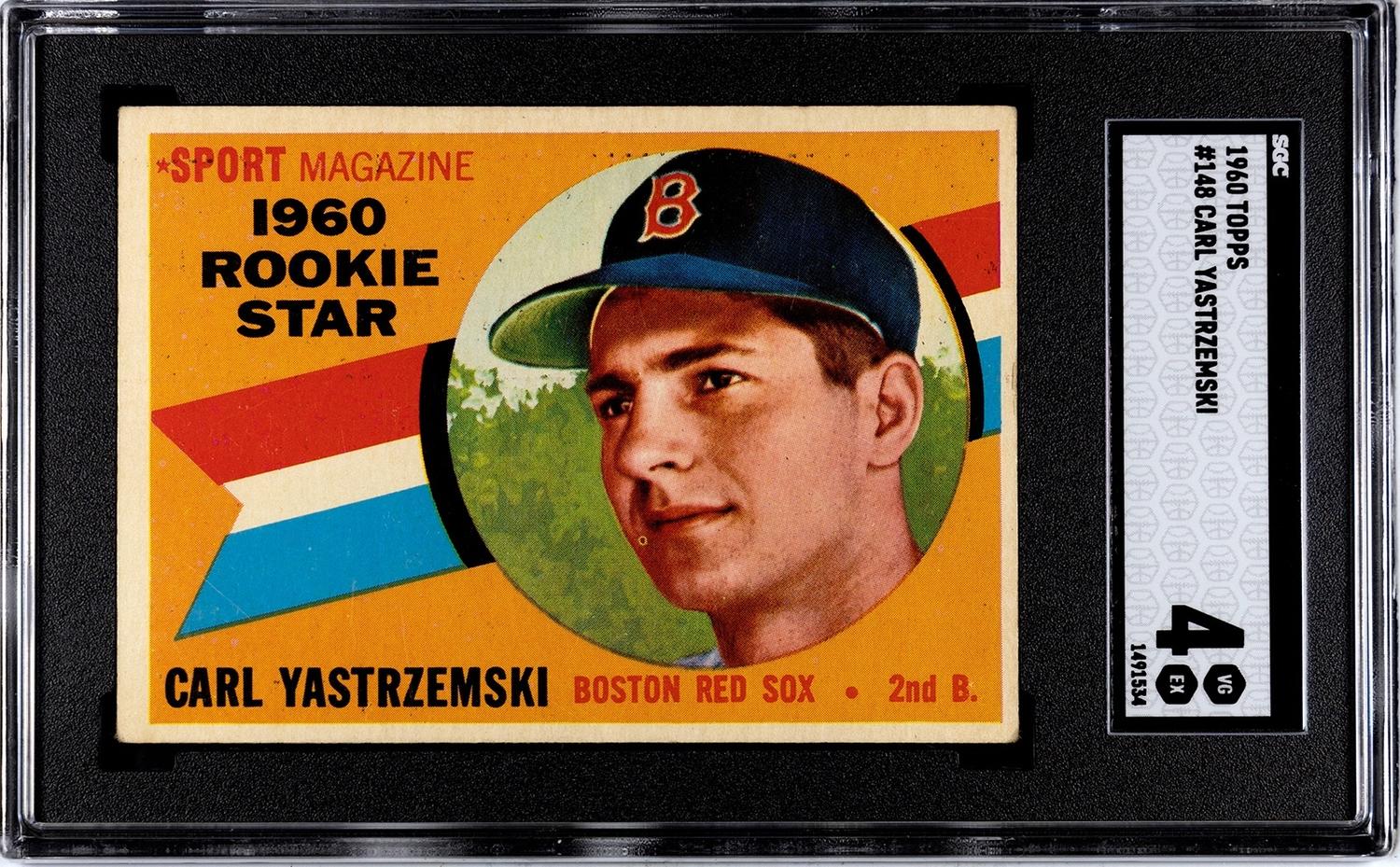 A 1960 Topps Carl Yastrzemski Rookie Baseball Card No. 148 (SGC 4 VG-EX)
