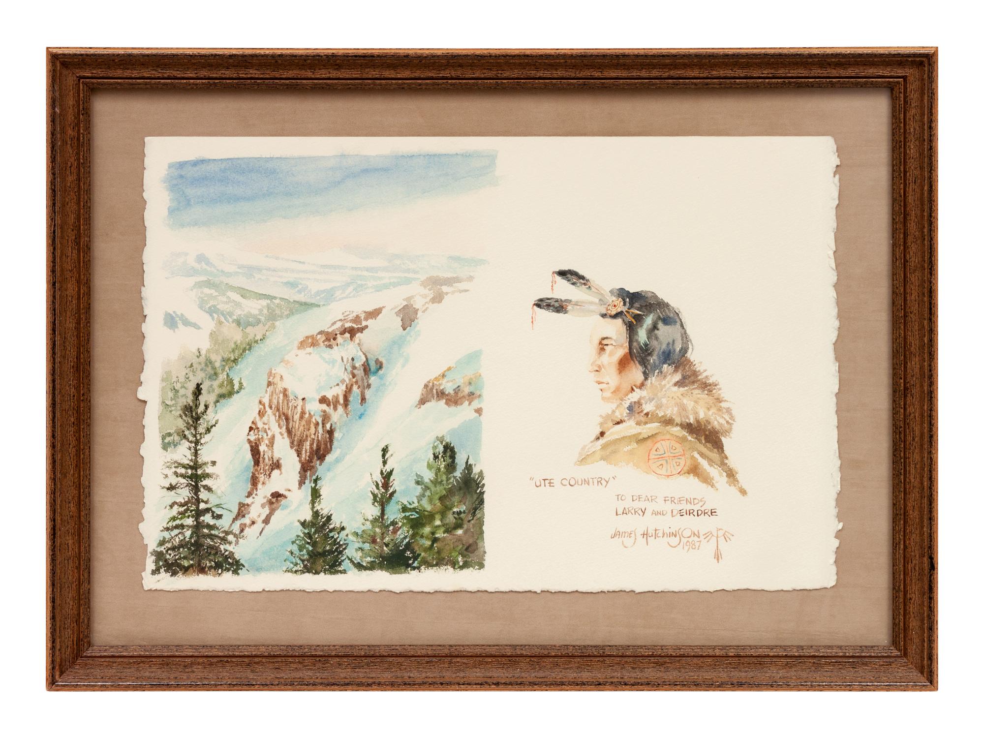 Two Works: Wolf Robe Shaman to the Cheyenne , 1990 and Ute Country , 1987