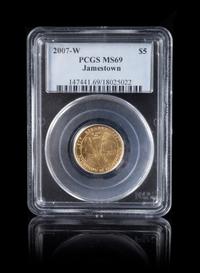 A United States 2007-W Jamestown Quadricentennial $5 Gold Coin