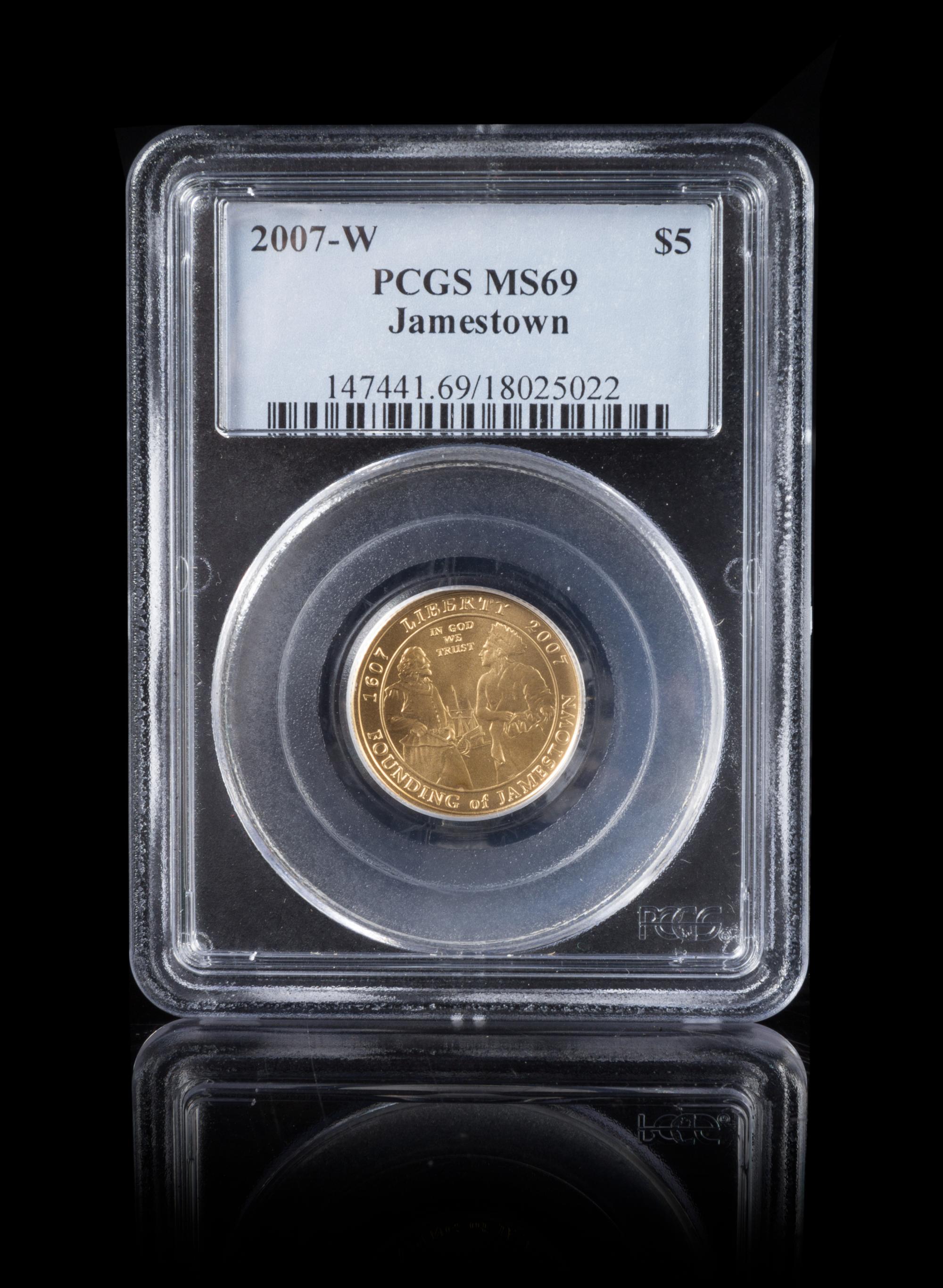 A United States 2007-W Jamestown Quadricentennial $5 Gold Coin