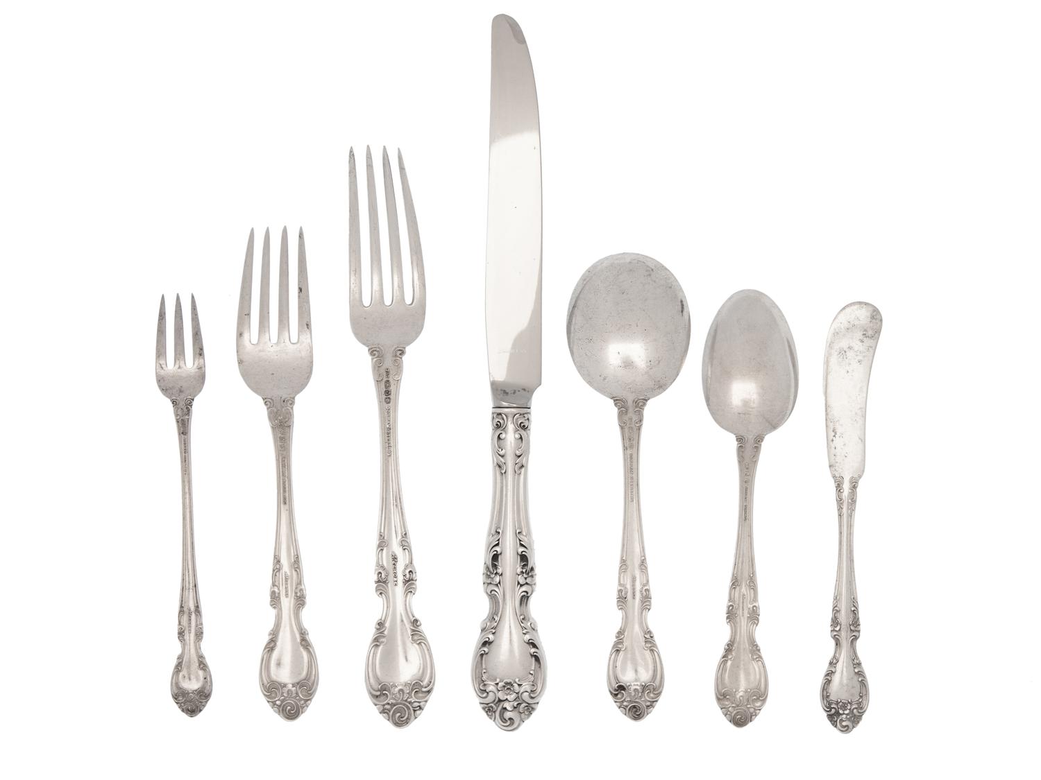 An American Silver Flatware Service