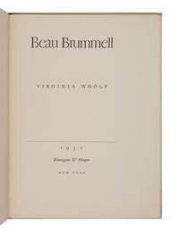 WOOLF, Virginia (1882-1941). Beau Brummell . New York: Rimington & Hooper, 1930.