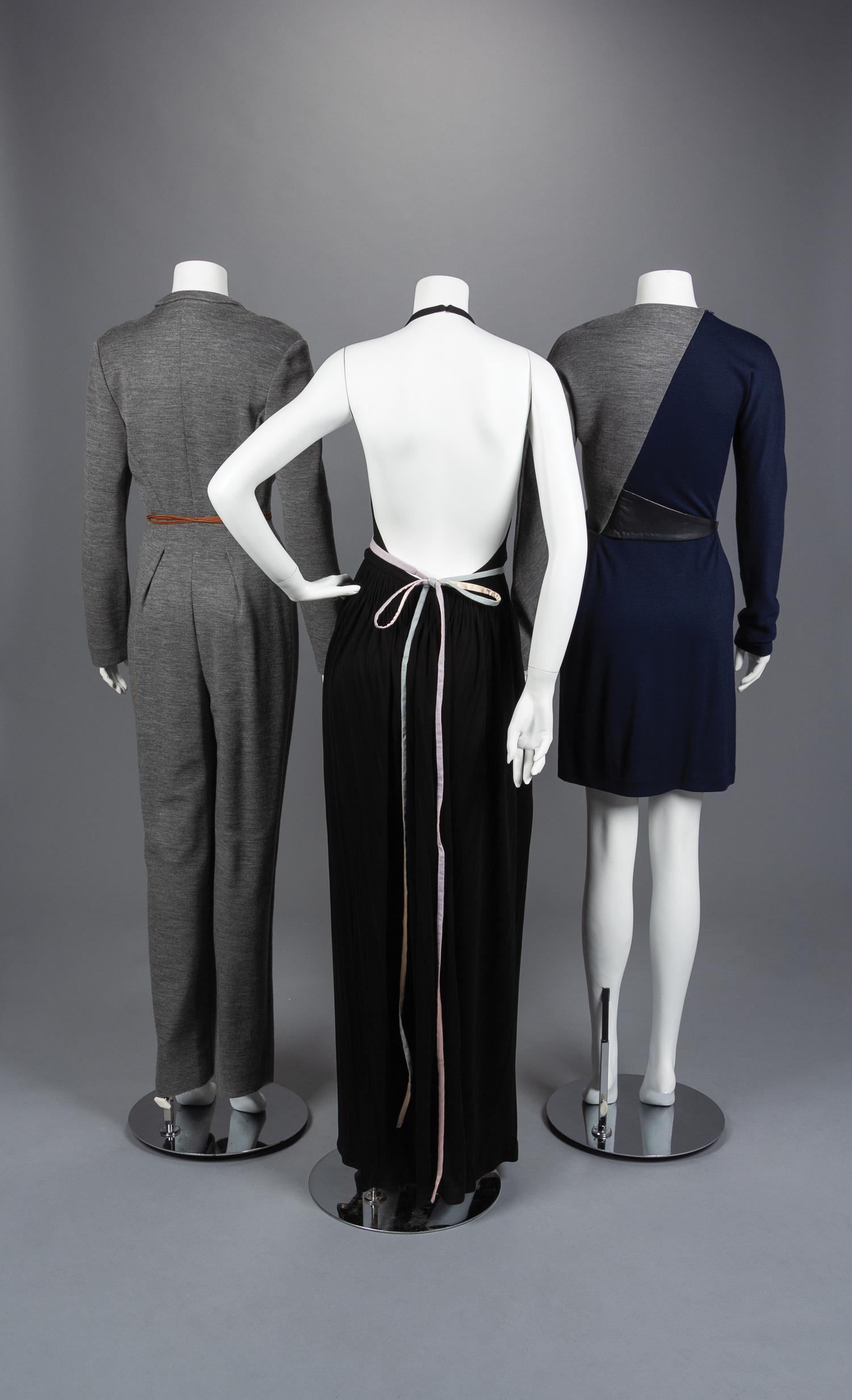 Two Geoffrey Beene Dresses and One Jumpsuit, Fall 2001