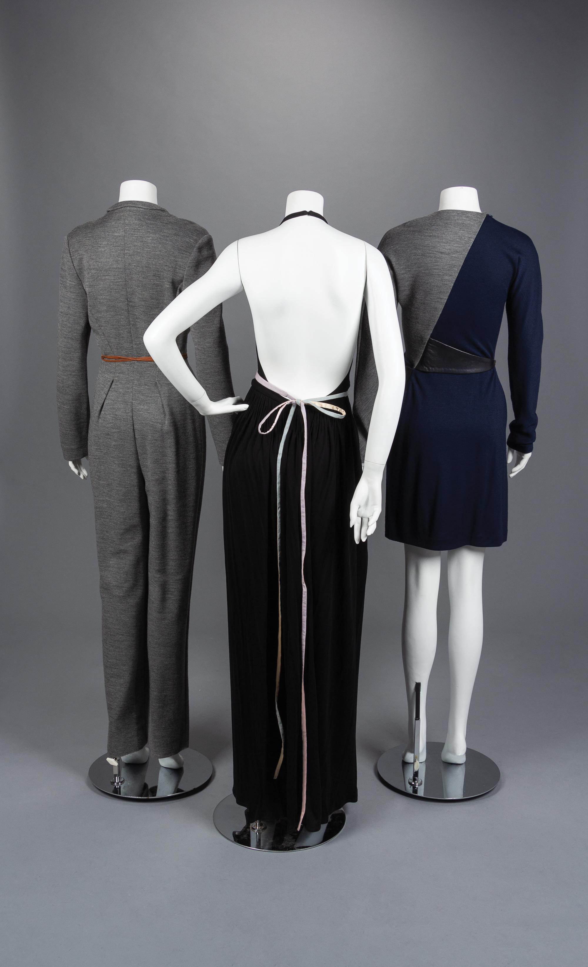 Two Geoffrey Beene Dresses and One Jumpsuit, Fall 2001