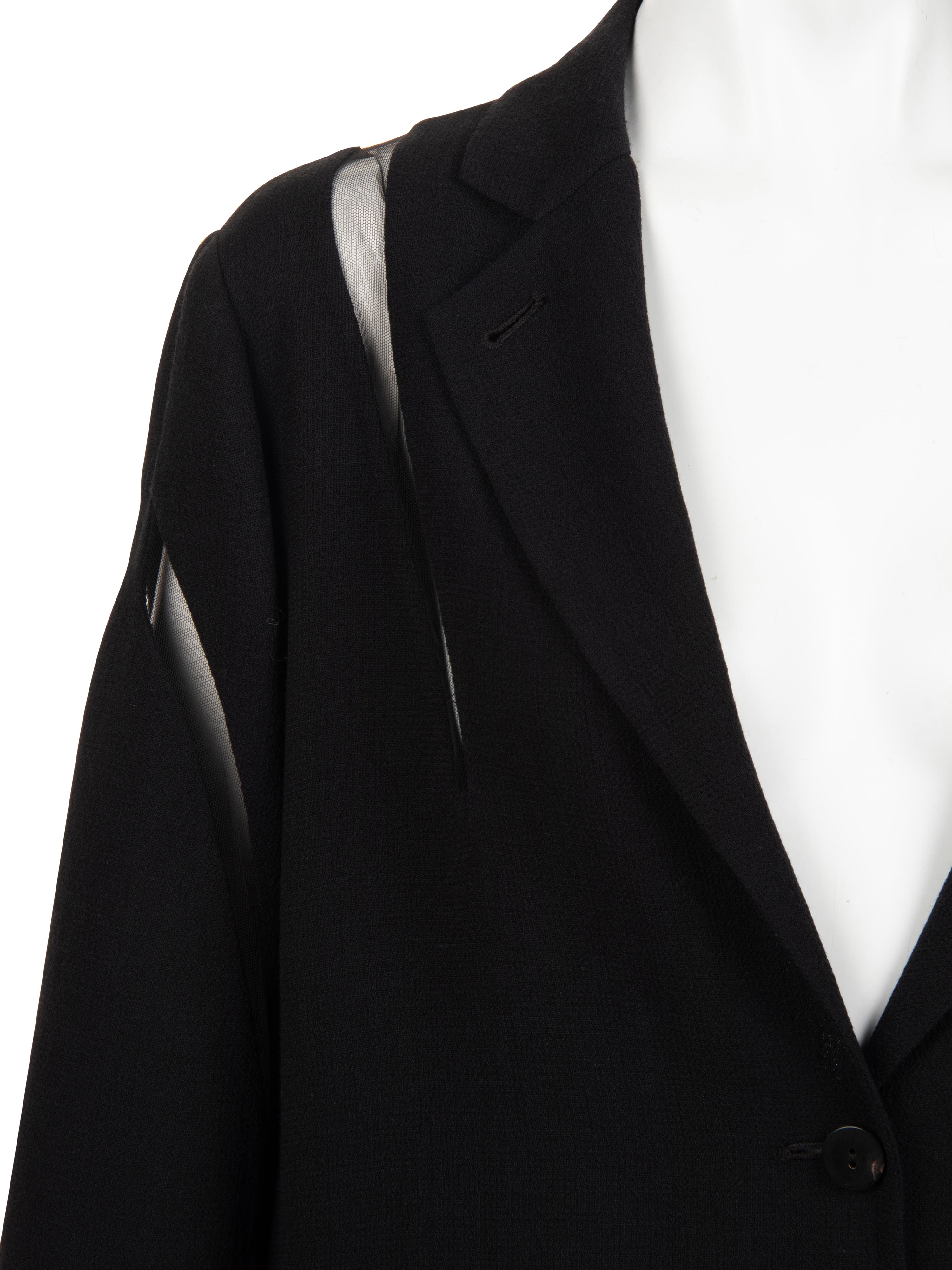 Ralph Rucci Wool Jacket with Silk Net Inserts, 2015