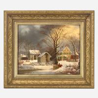George Henry Durrie (American, 1820-1863) Winter in the Country, A Cold Morning