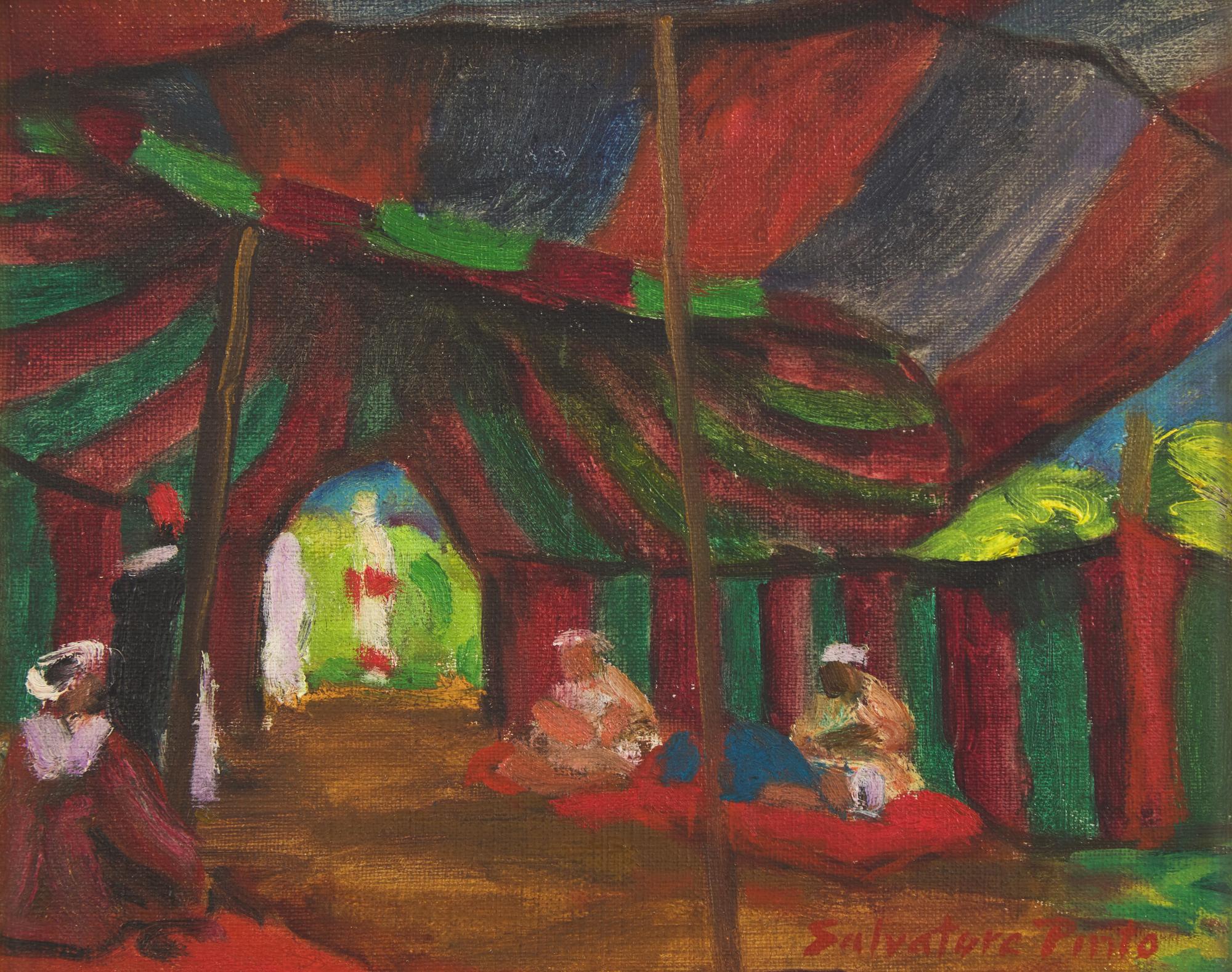 Figures in a Tent