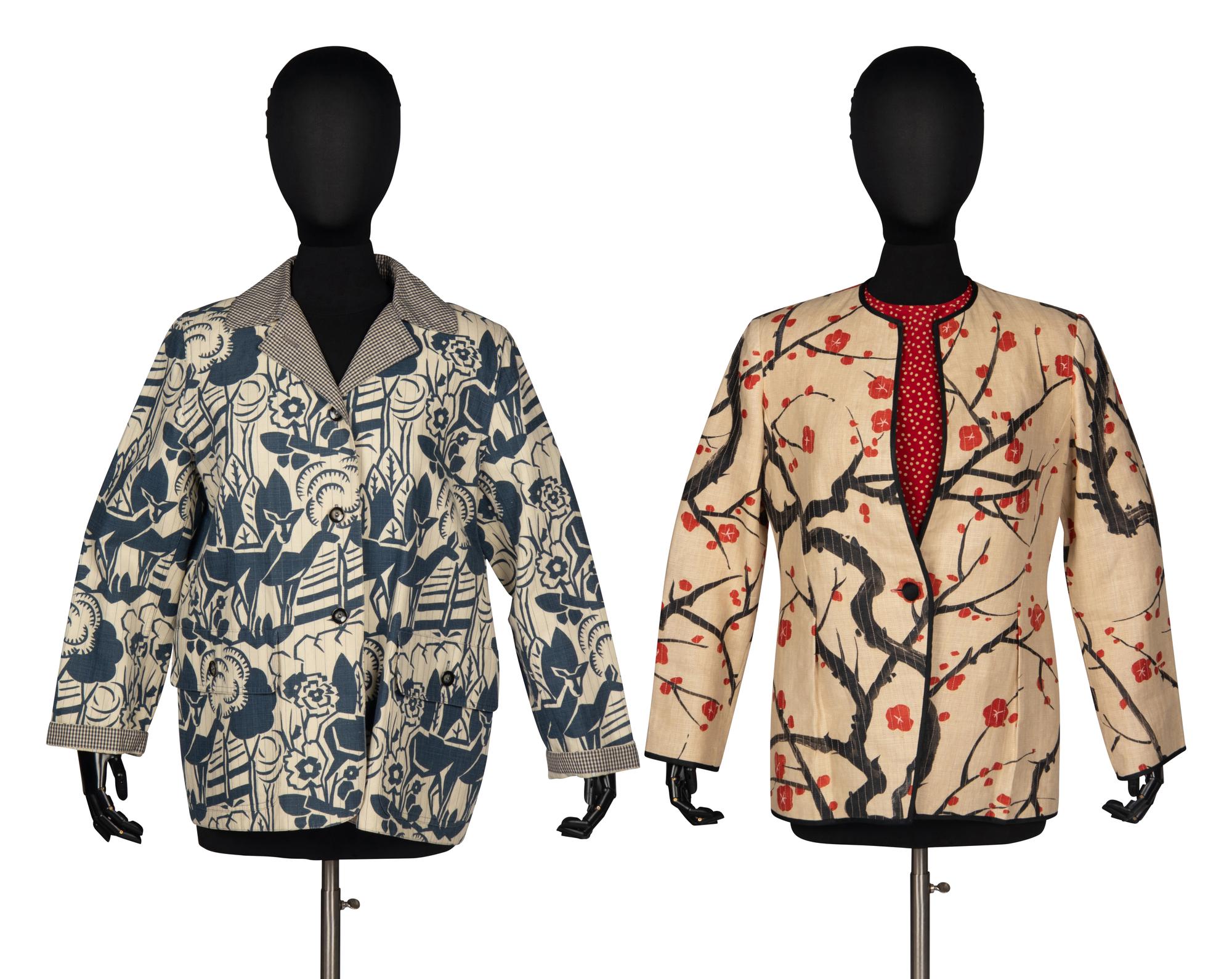 Two Geoffrey Beene Nature-Motif Jackets and Blouse