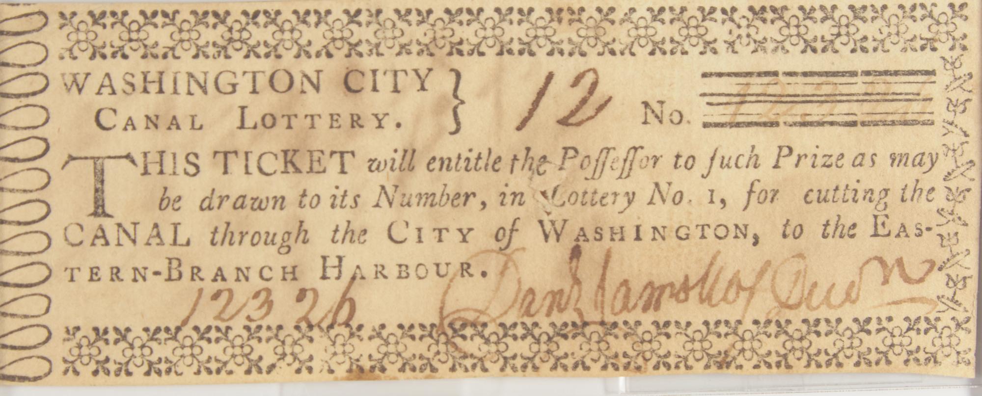 [Americana] Pair of 1790s Canal Lottery tickets