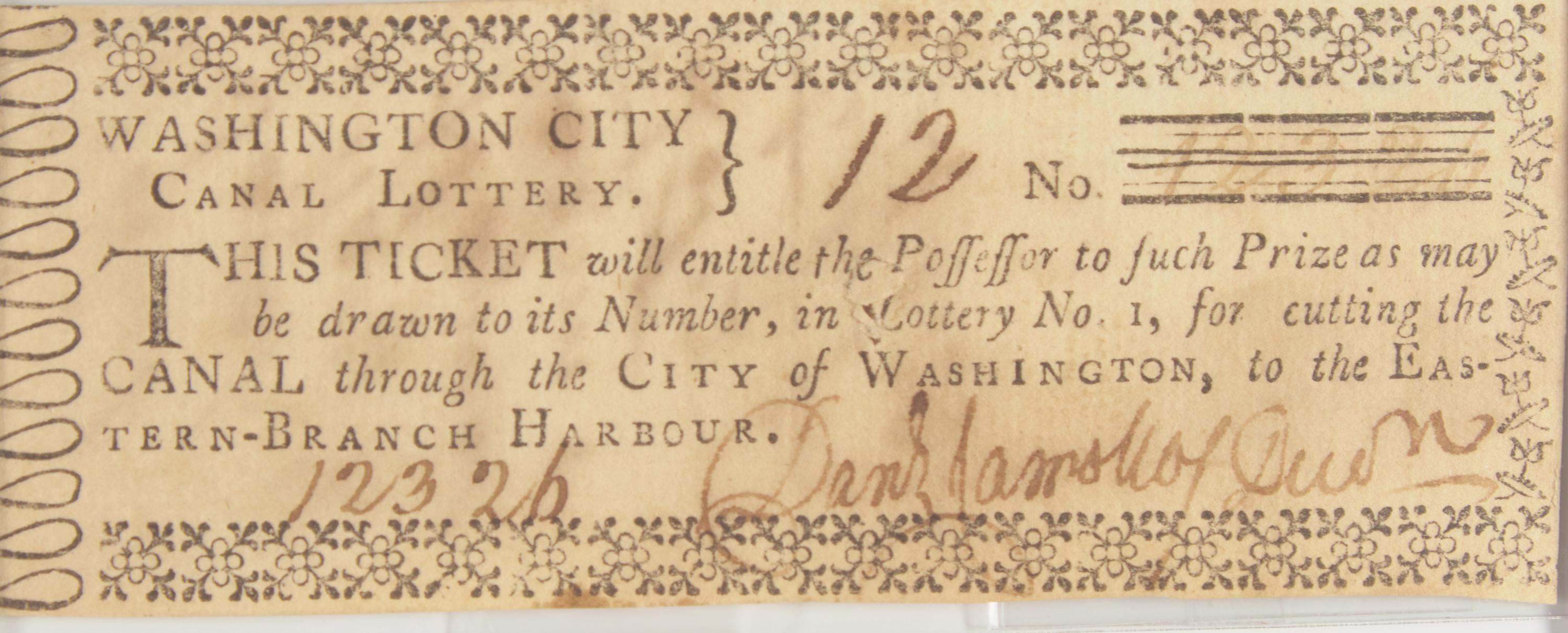 [Americana] Pair of 1790s Canal Lottery tickets