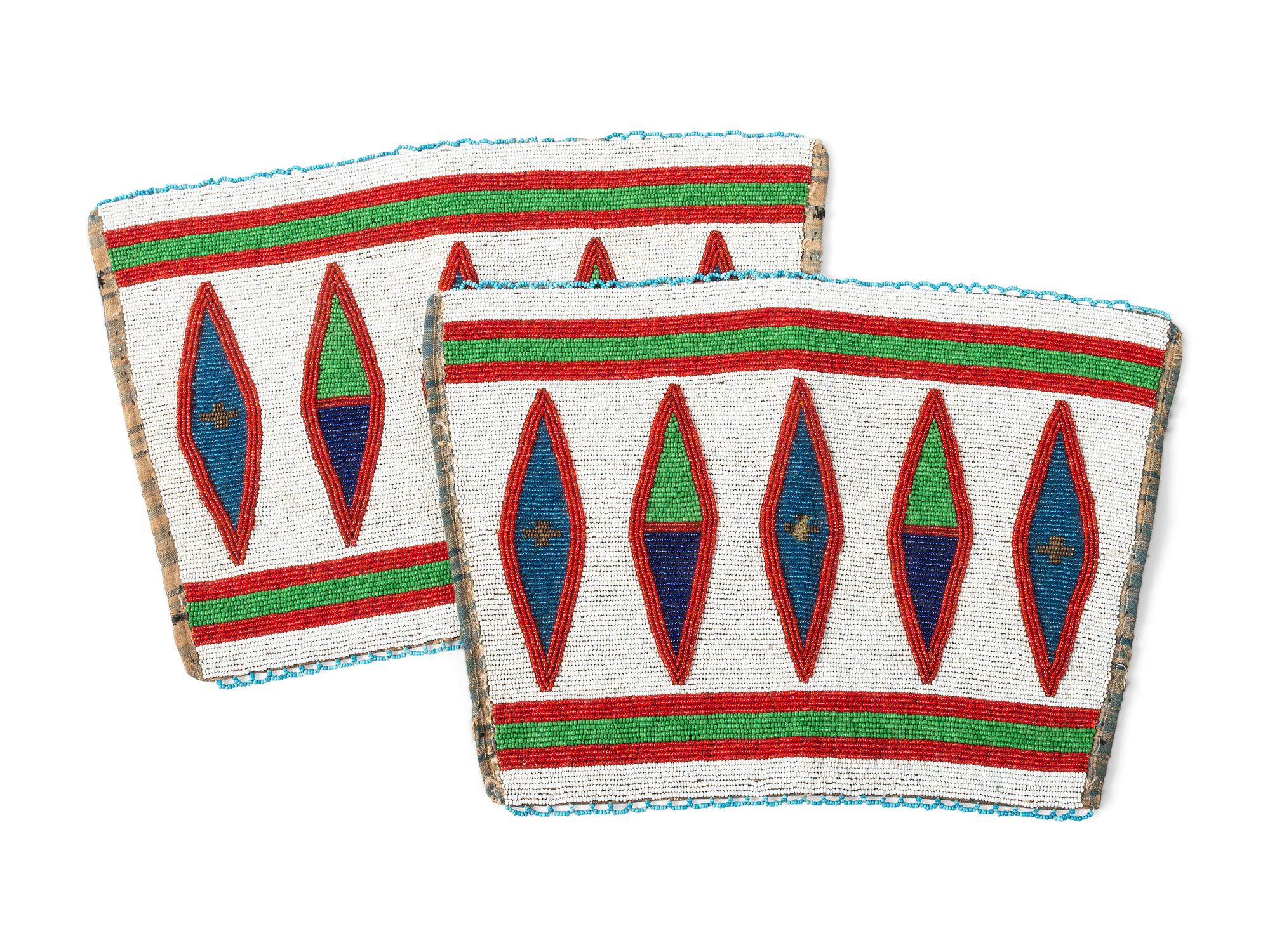 Blackfeet Beaded Canvas Cuffs