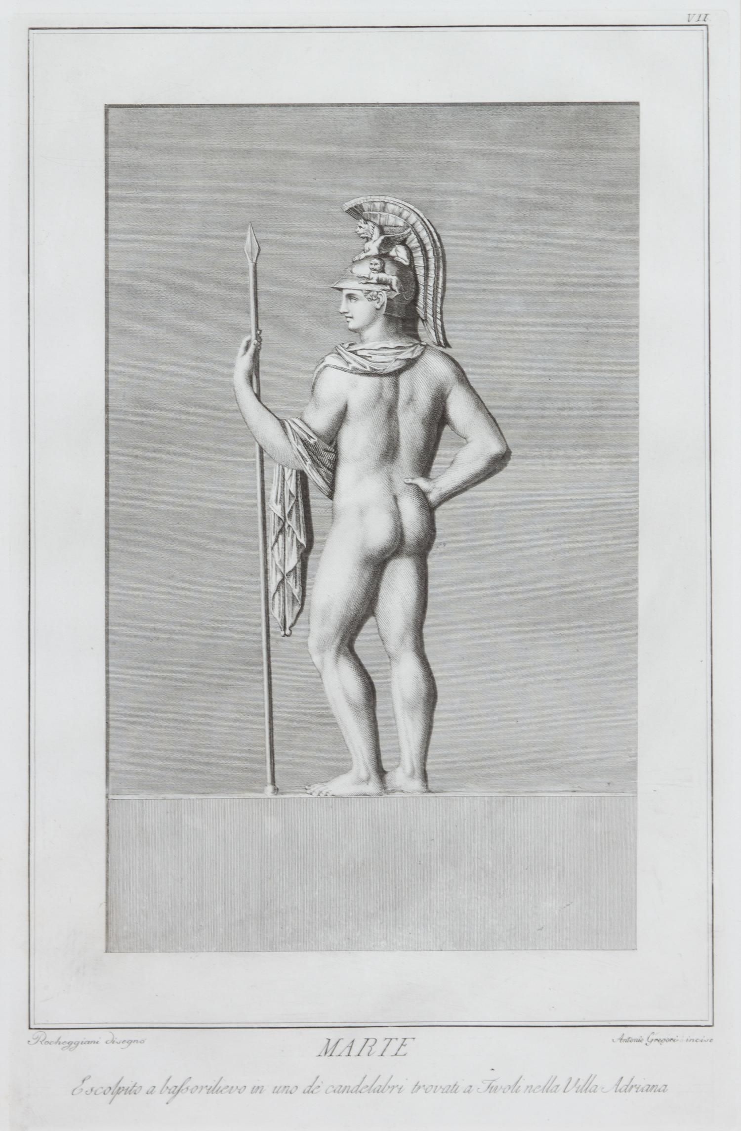 A Collection of Eight Black and White Engravings Each: 20 x 12 inches.