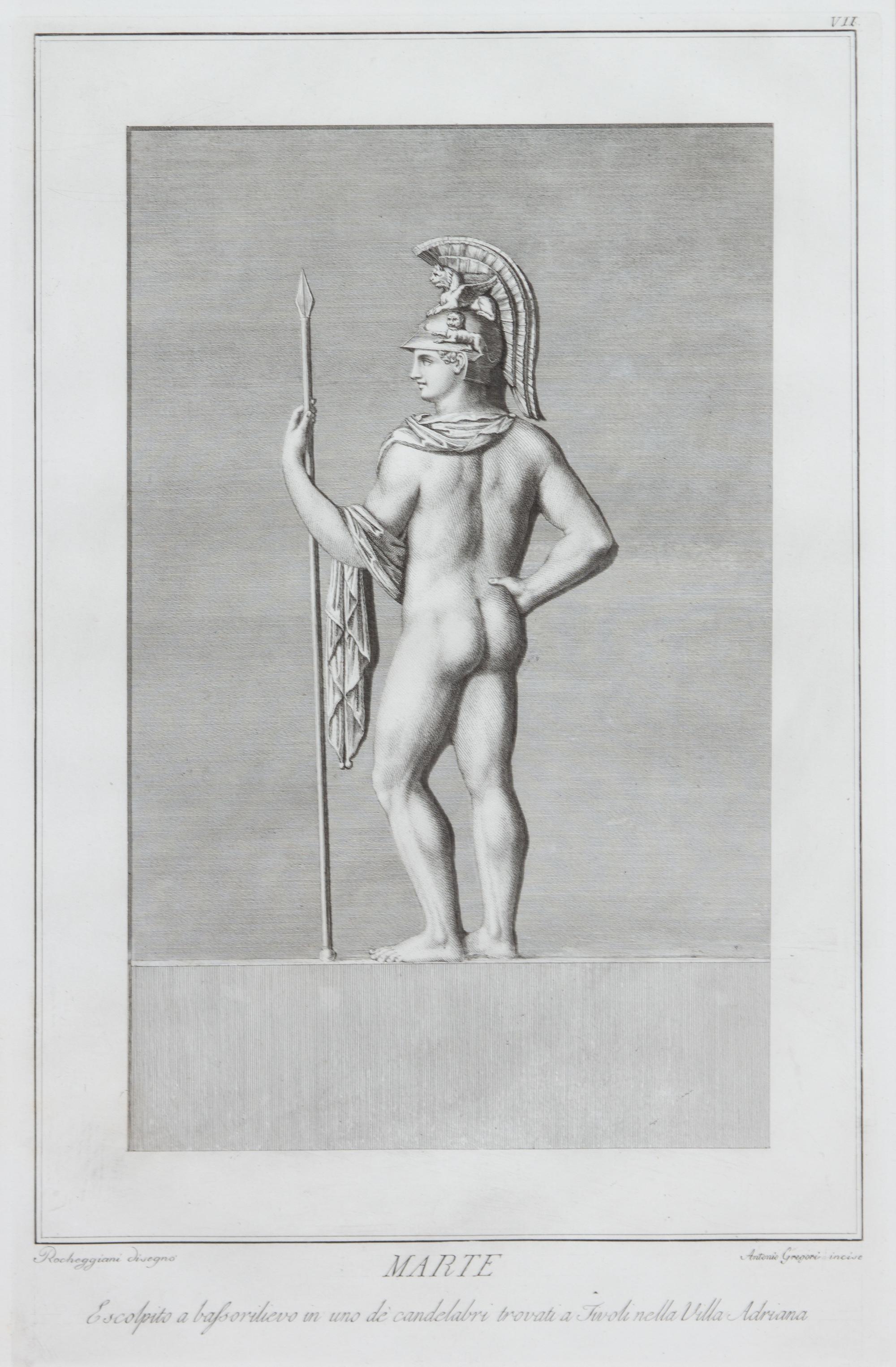 A Collection of Eight Black and White Engravings Each: 20 x 12 inches.