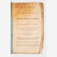 [Americana] Acts Passed at a Congress of the United States of America, Begun and Held at the City of New-York, on Wednesday the Fourth of March...Being the Acts Passed at the First Session of the First Congress