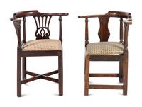 Two George III Corner Chairs