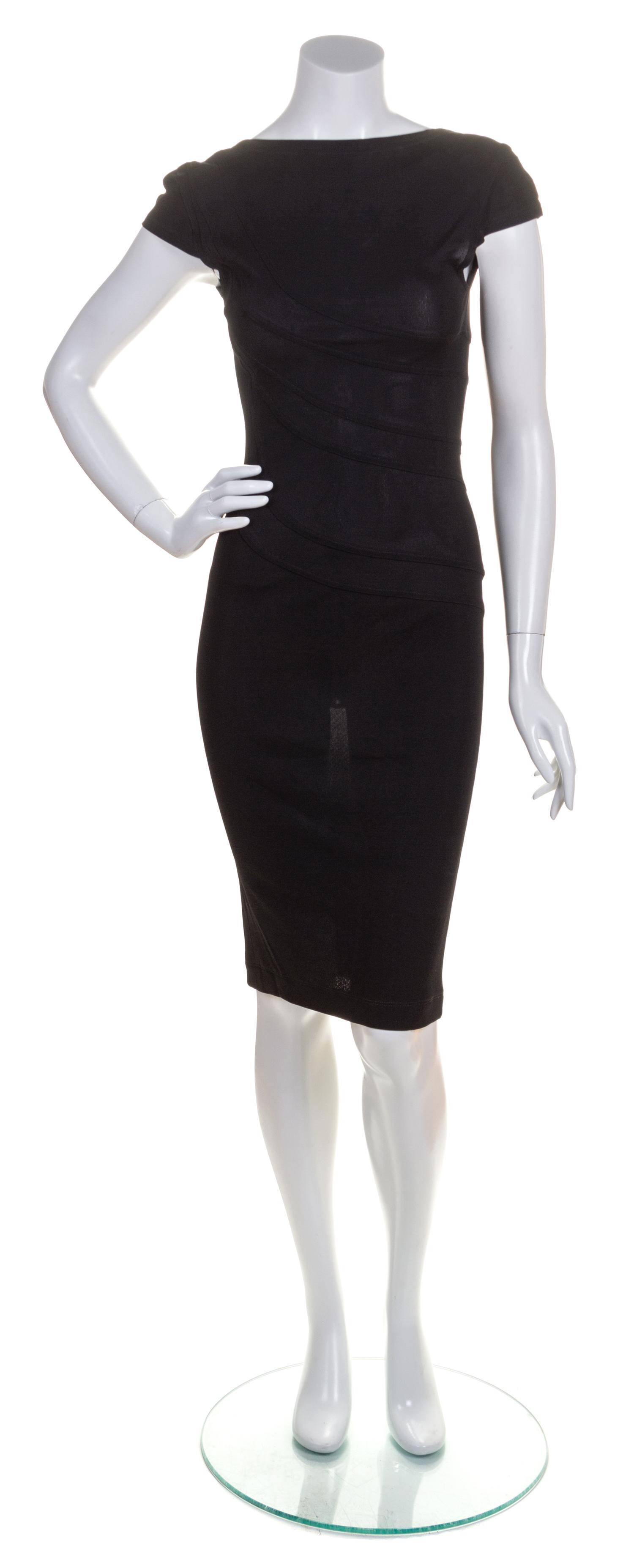 A Gianni Versace Black Dress, Size 38.