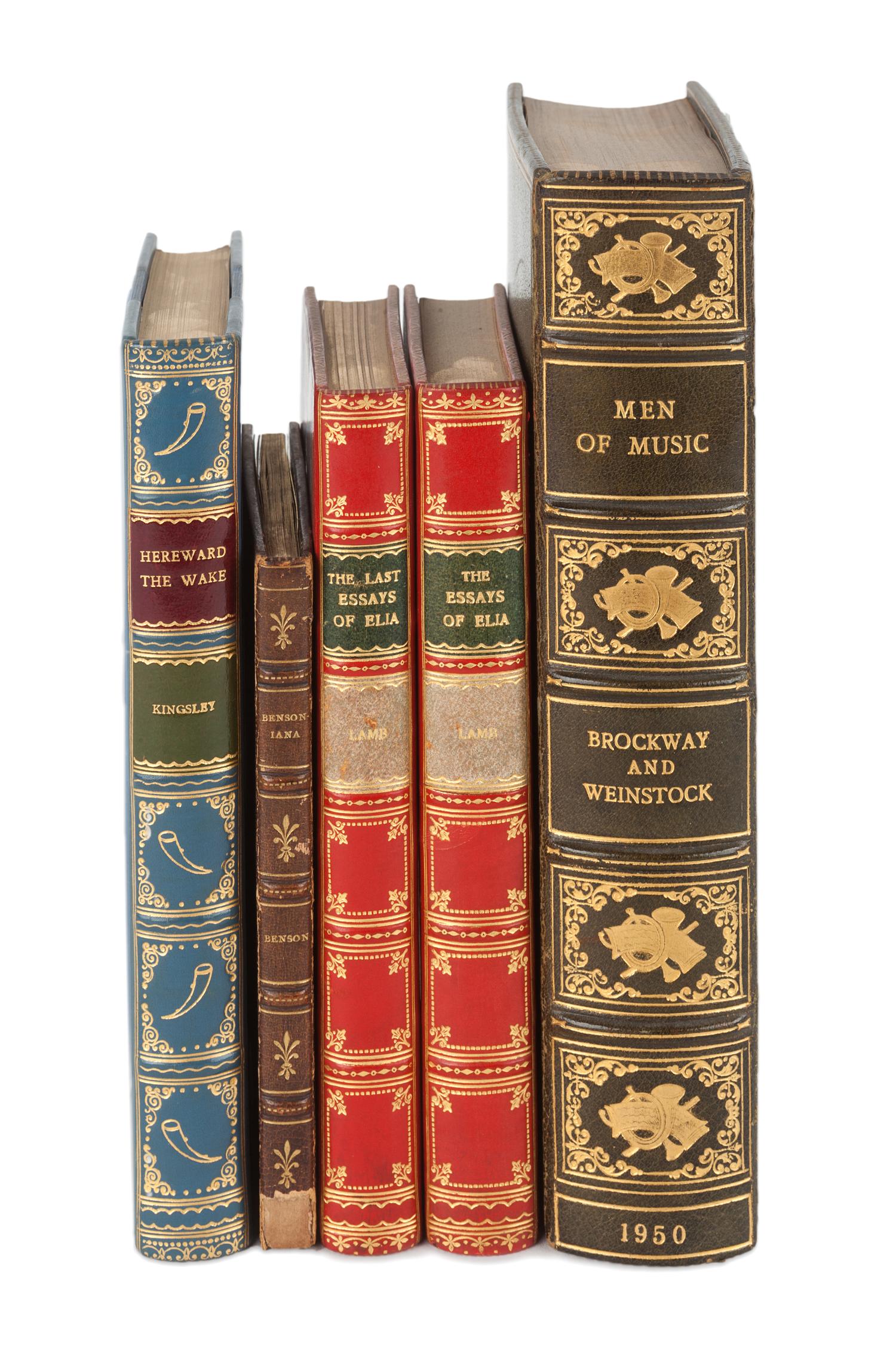 [BAYNTUN]. A group of 4 bound by Bayntun, comprising: