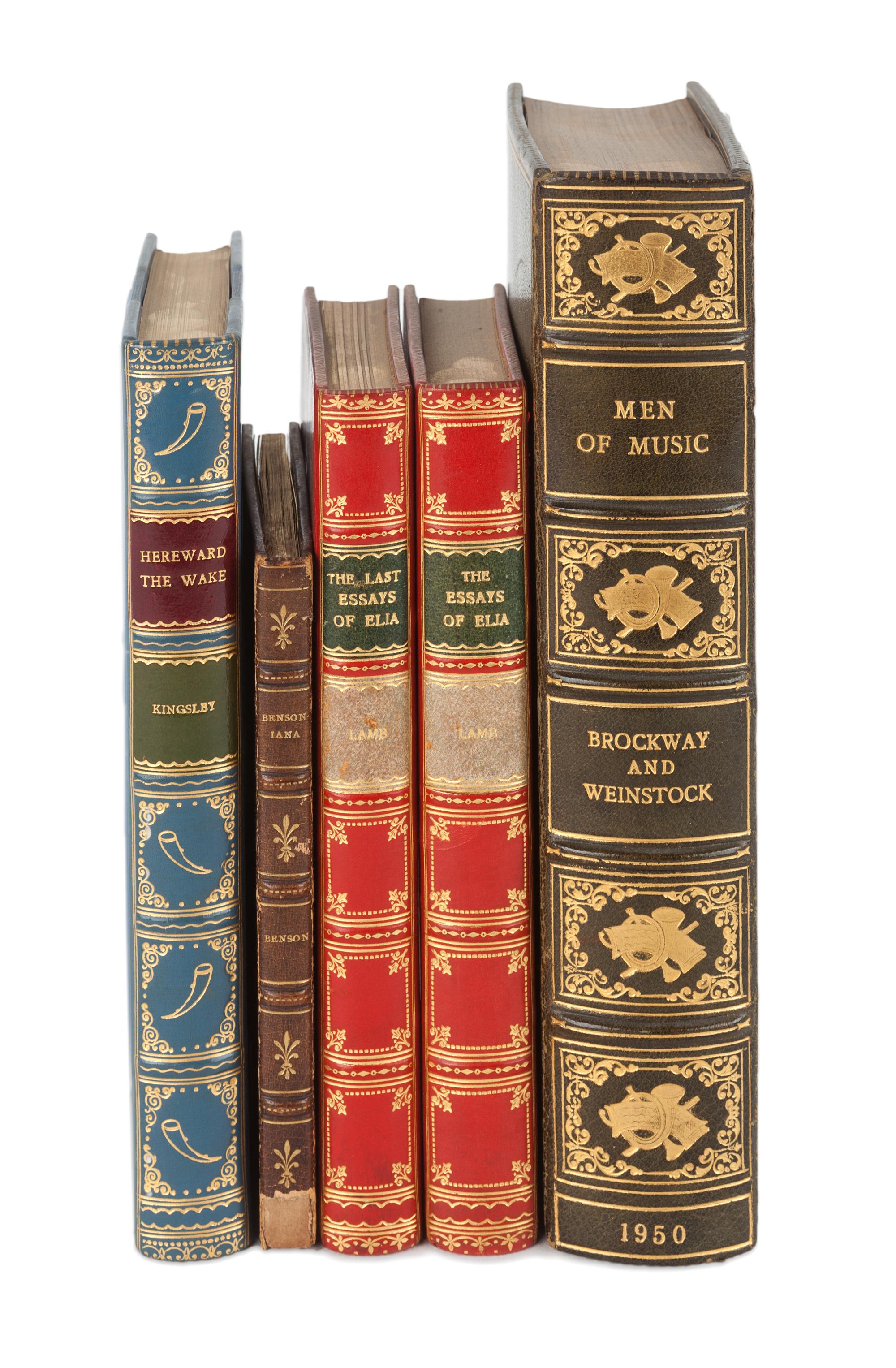 [BAYNTUN]. A group of 4 bound by Bayntun, comprising: