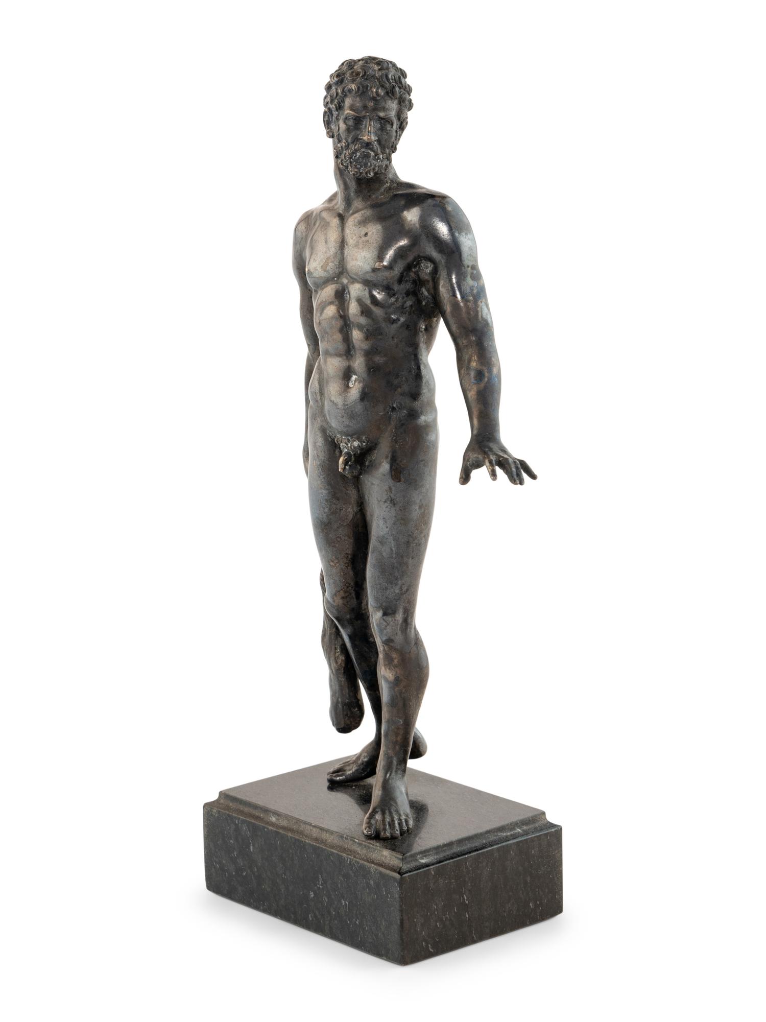 A Continental Silver Figure of Hercules