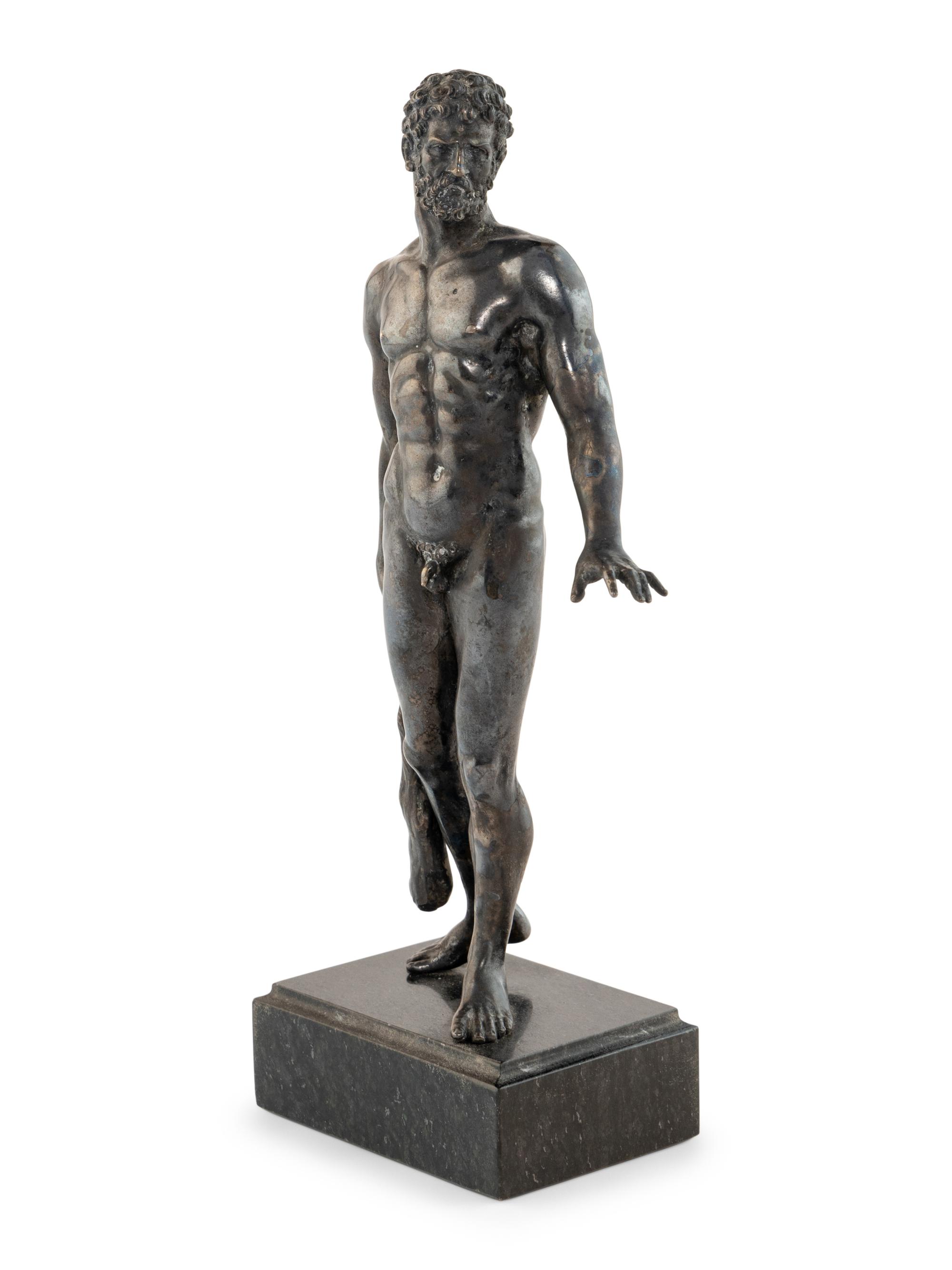 A Continental Silver Figure of Hercules