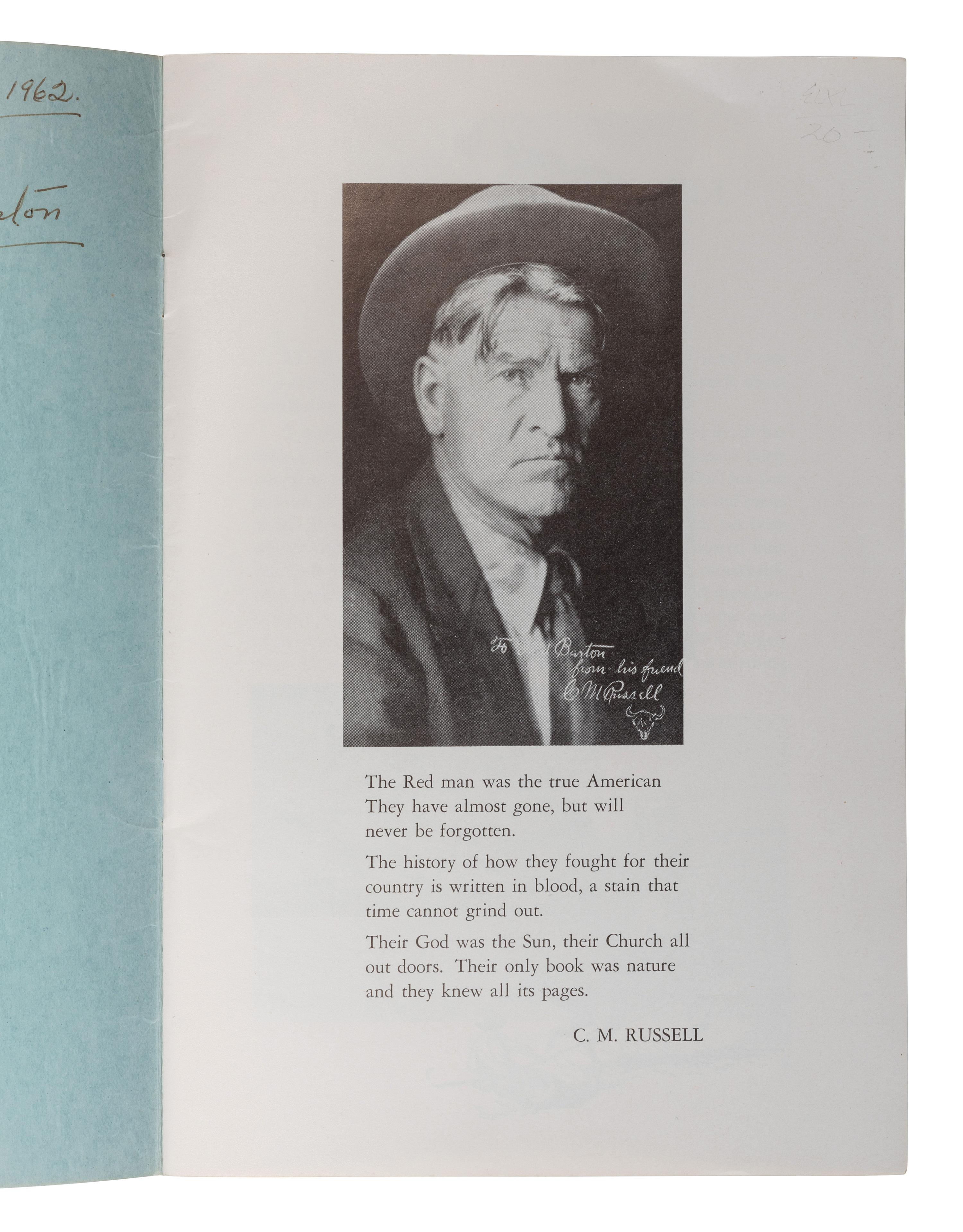 [WESTERN AMERICANA]. Fred Barton Library related to Charles M. Russell and the Old West.