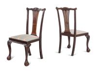 A Set of Six George III Style Mahogany Dining Chairs