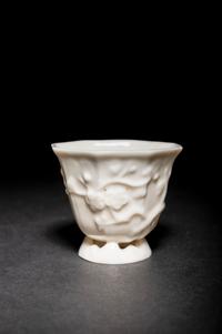 Three Chinese Blanc-de-Chine Porcelain Cups