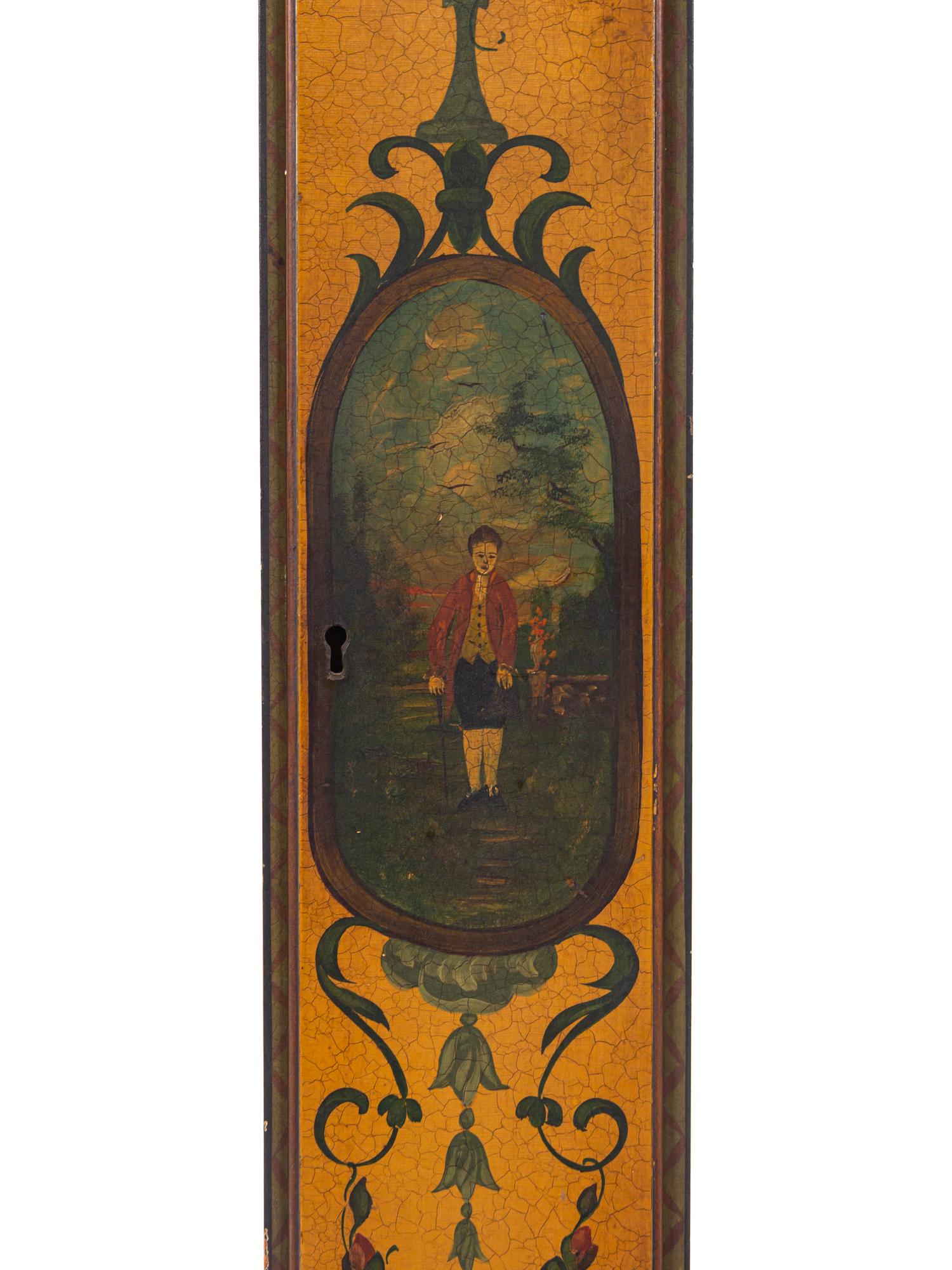 A Painted Mahogany Grandmother Clock — Colonial Mfg. Co., Zeeland Michigan